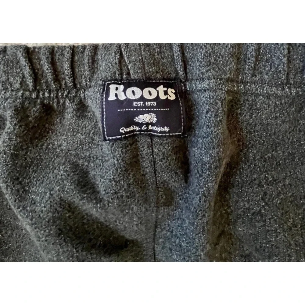 Roots Salt & Pepper Sweatpants Mens Large Charcoal Grey Heather Joggers Logo